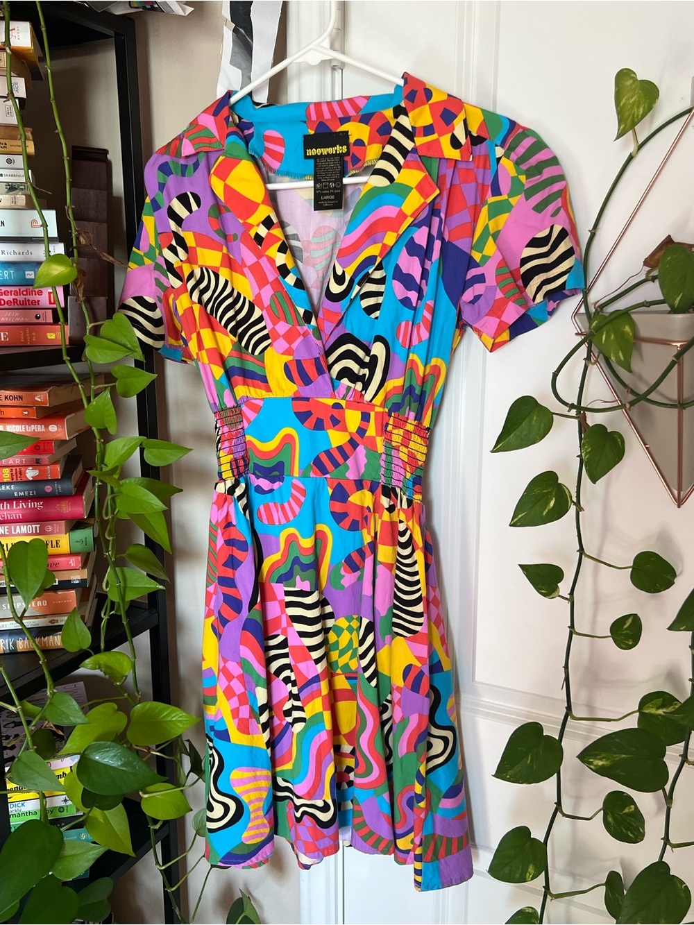 RARE Nooworks Leah in Party Time -  Multicolor Abstract Short Dress